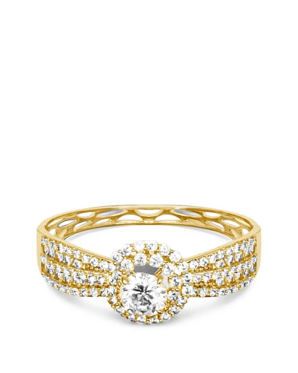 Hzmer Jewelry Metallic Sitara Crystal-Embellished Cuff Bracelet