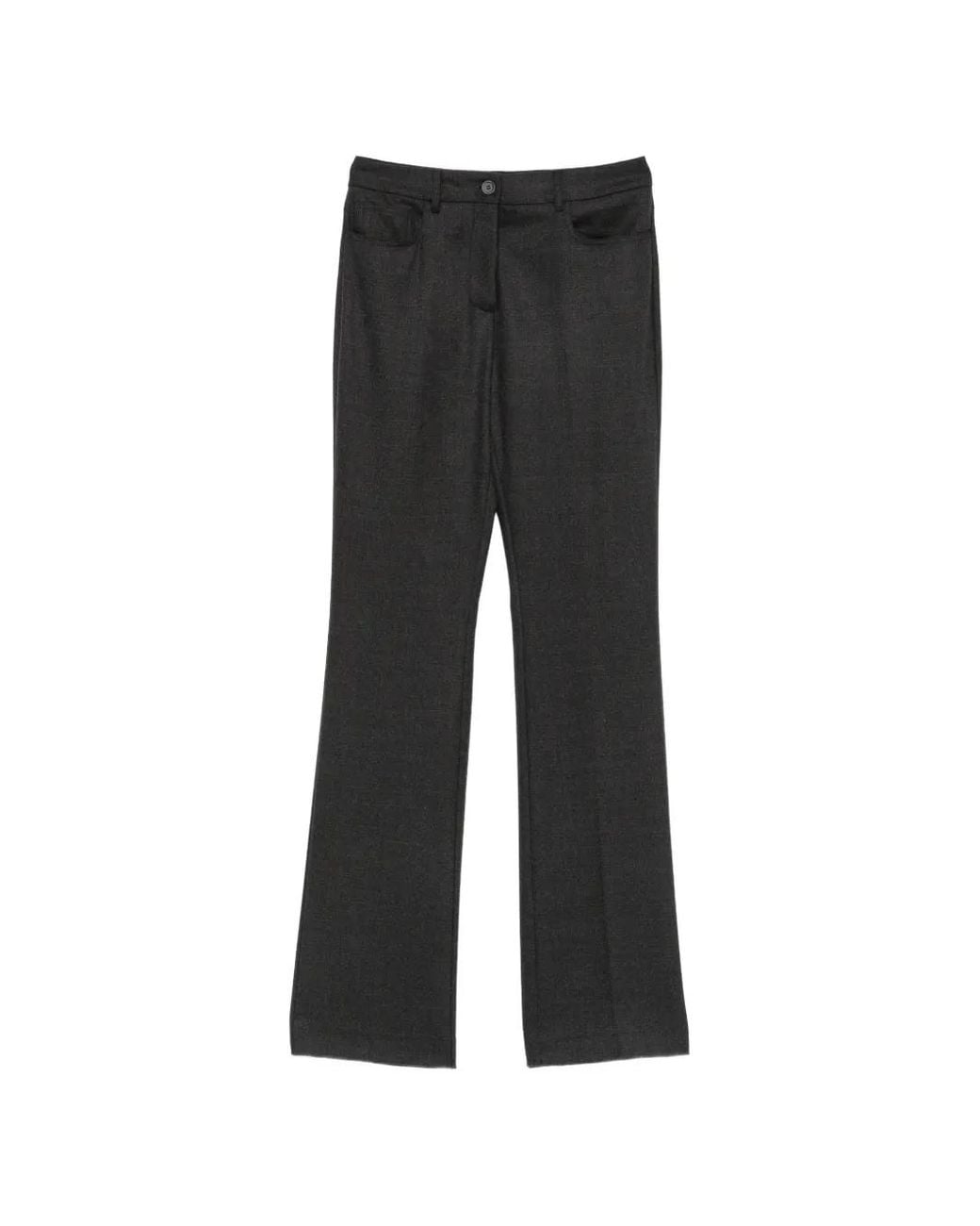 Semicouture Black Straight-Leg Trousers