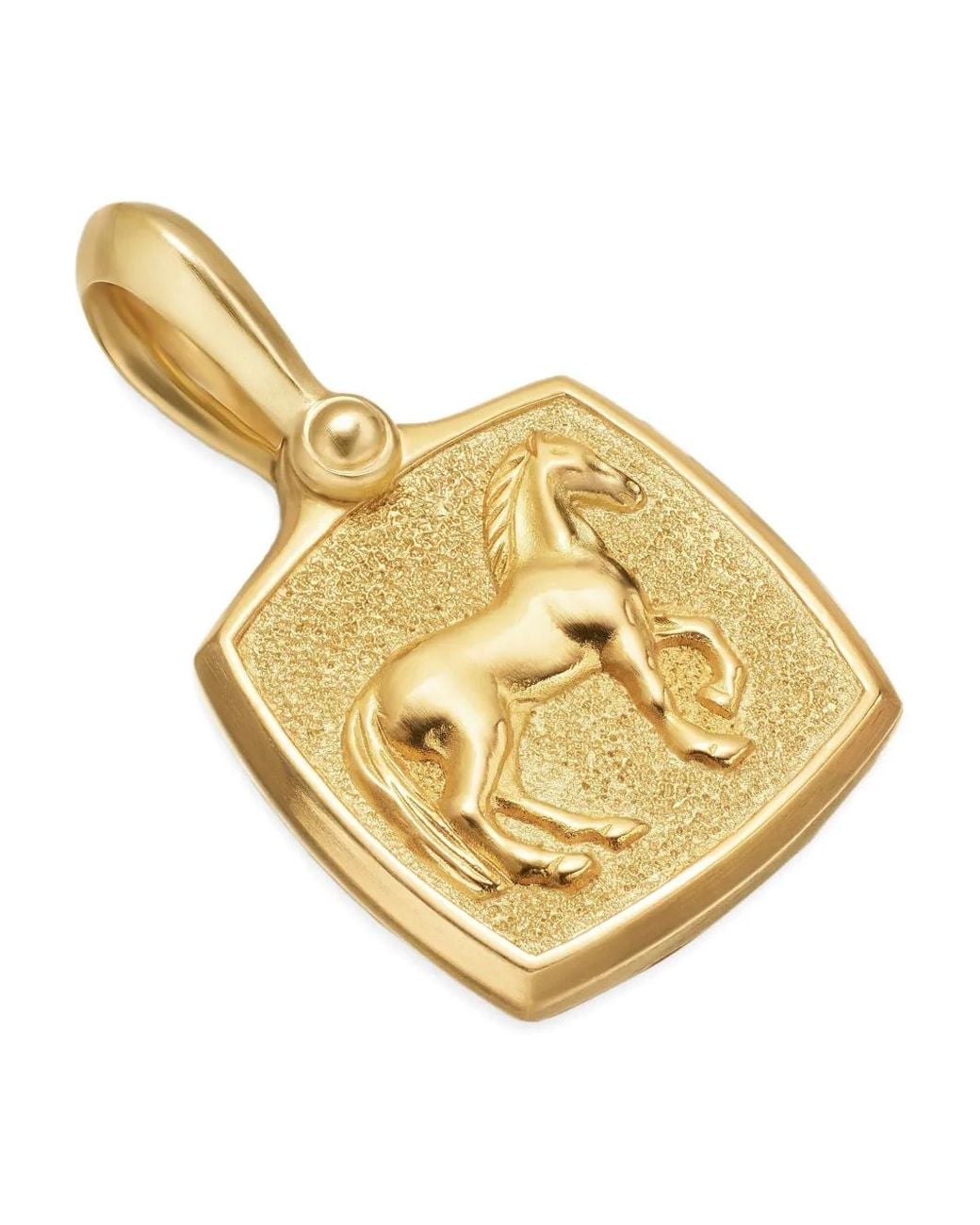 David Yurman Metallic 18K Petrvs Horse-Amulet Necklace for men