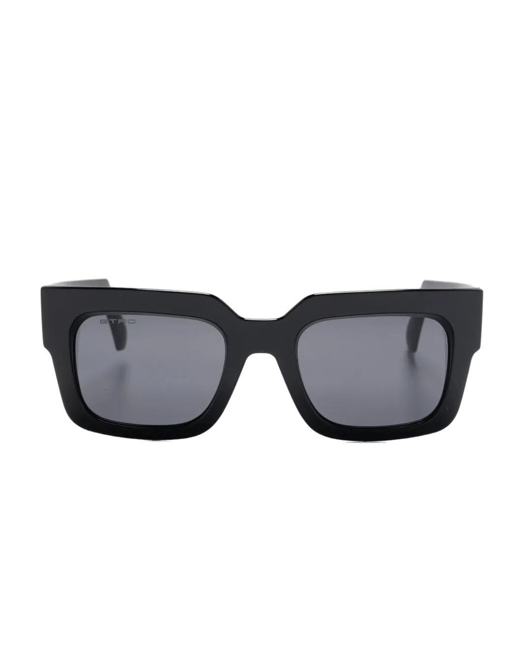 Etro Black Pegaso-Logo Square Sunglasses