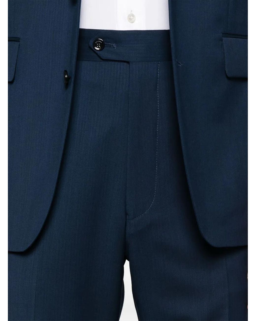 Fursac Blue Virgin-Wool Suit for men