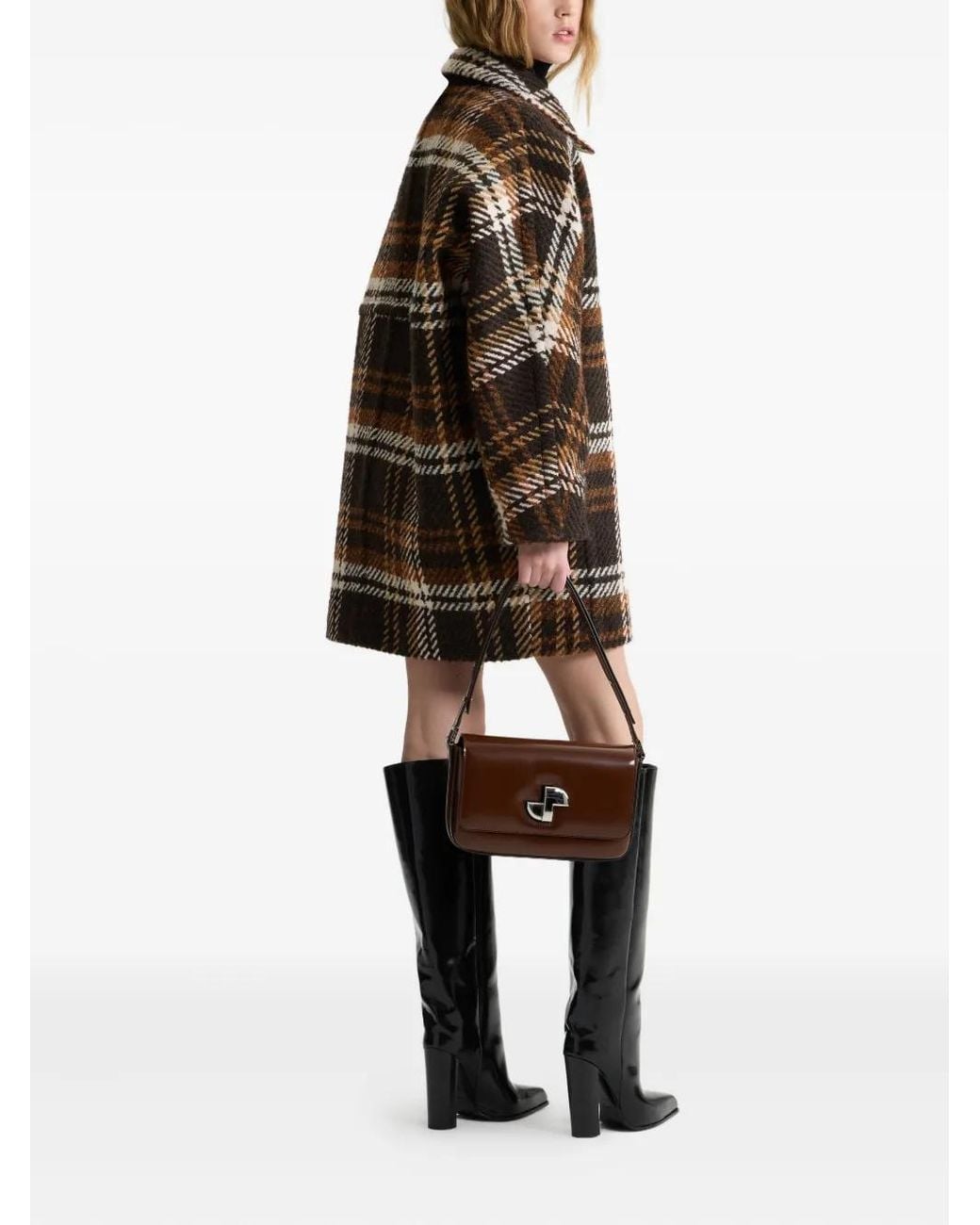 Patou Black Wool Blend Coat