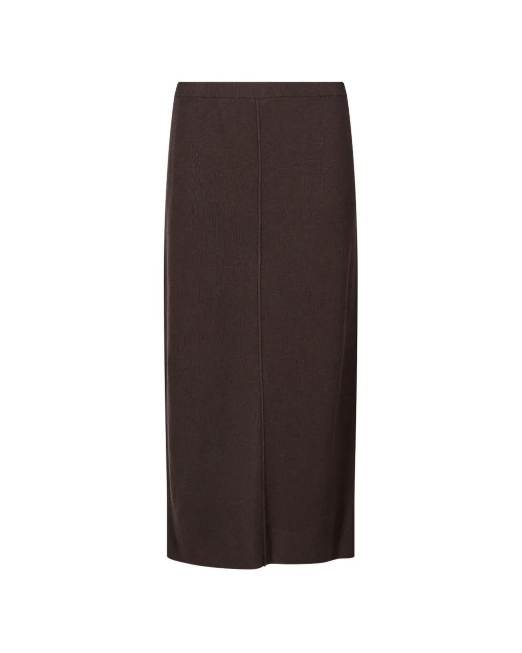 Antonelli Brown Florida Fine-Knit Slit-Back Skirt