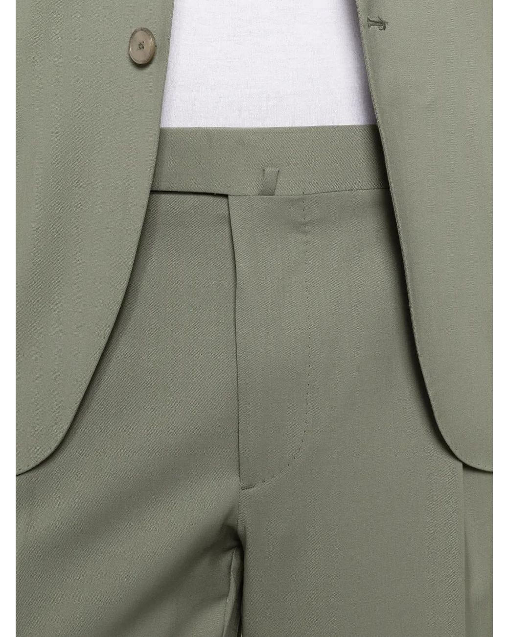 Santaniello Green Pocket Button Suit for men