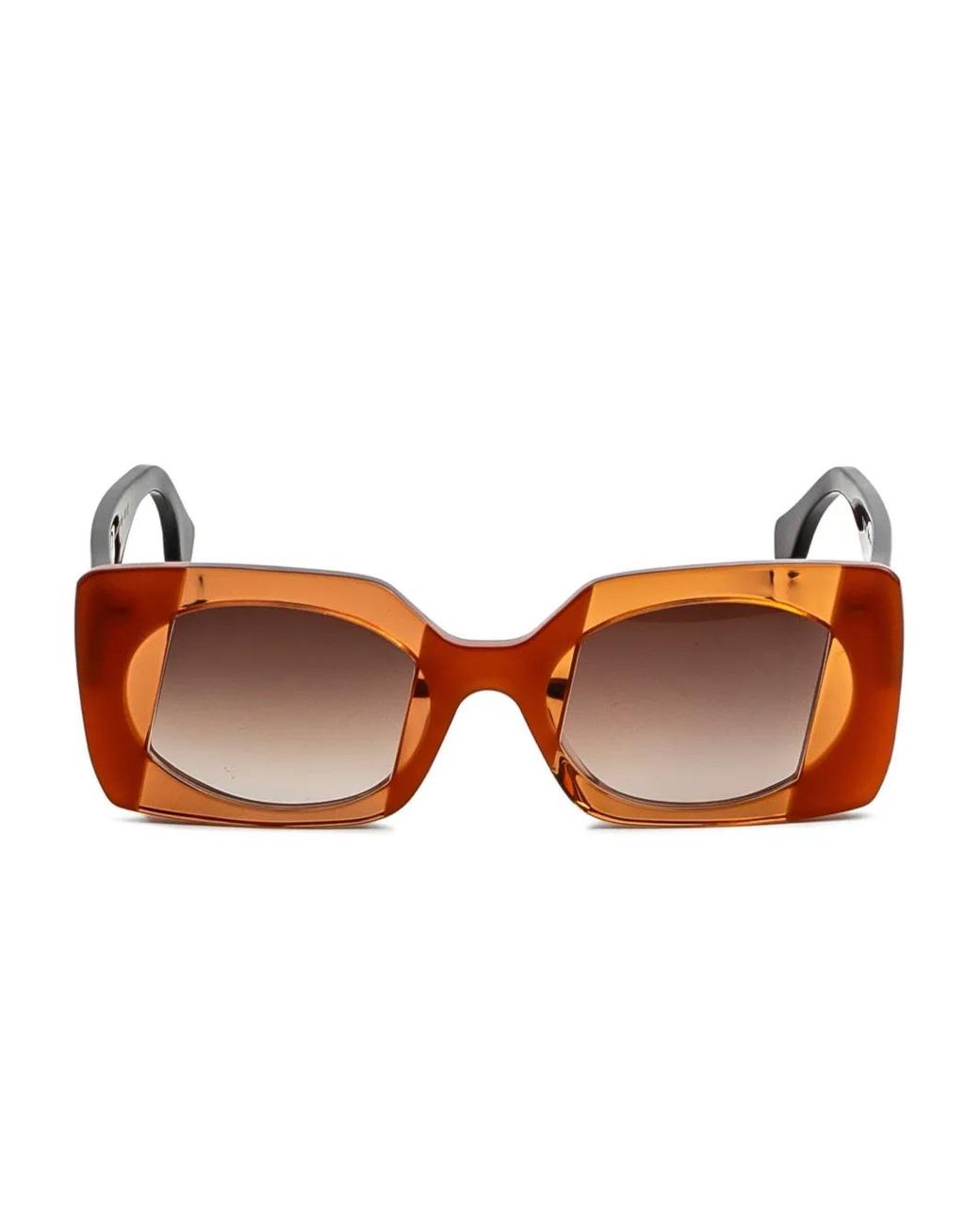 Face A Face Brown Flare1 Geometric Sunglasses