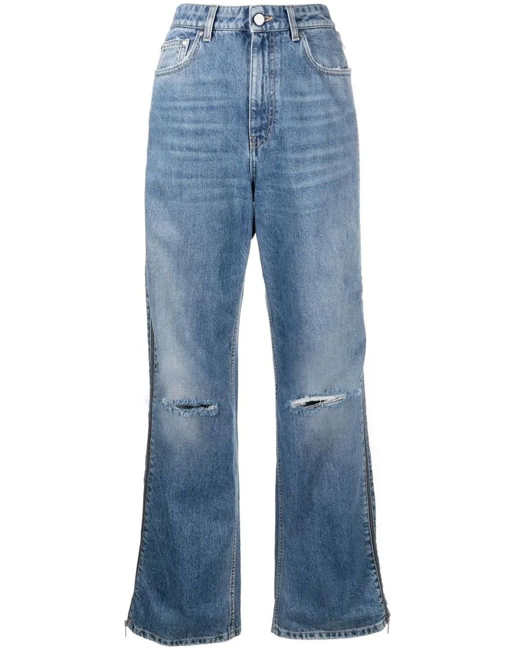 Vaqueros Rectos Con Cremallera Stella McCartney de color Blue