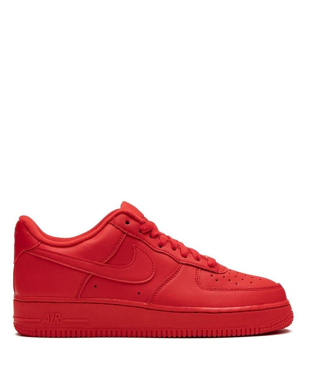 Nike Lace Air Force 1 '07 Low-top Sneakers in Red for Men - Lyst