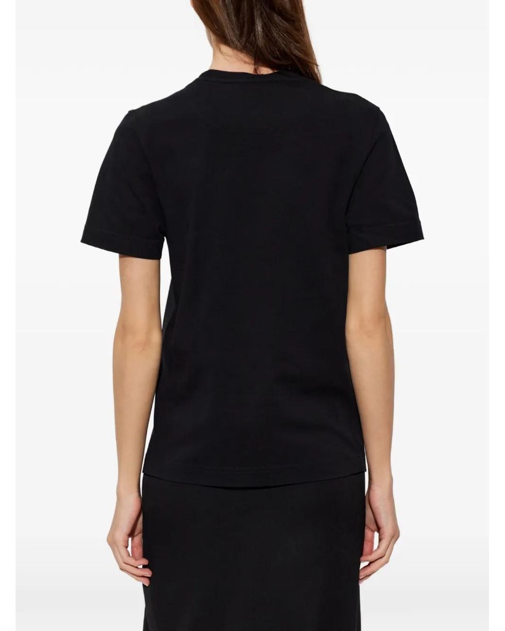 McQueen Black Embroidered Logo Patch T-Shirt