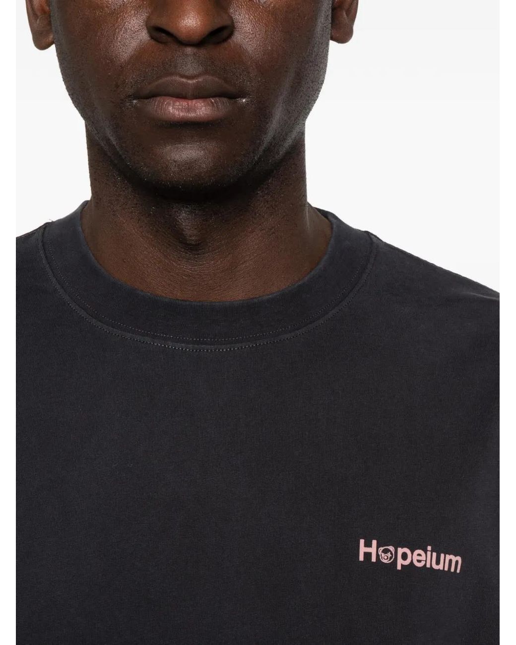 HOPEIUM Blue Logo-Print T-Shirt for men