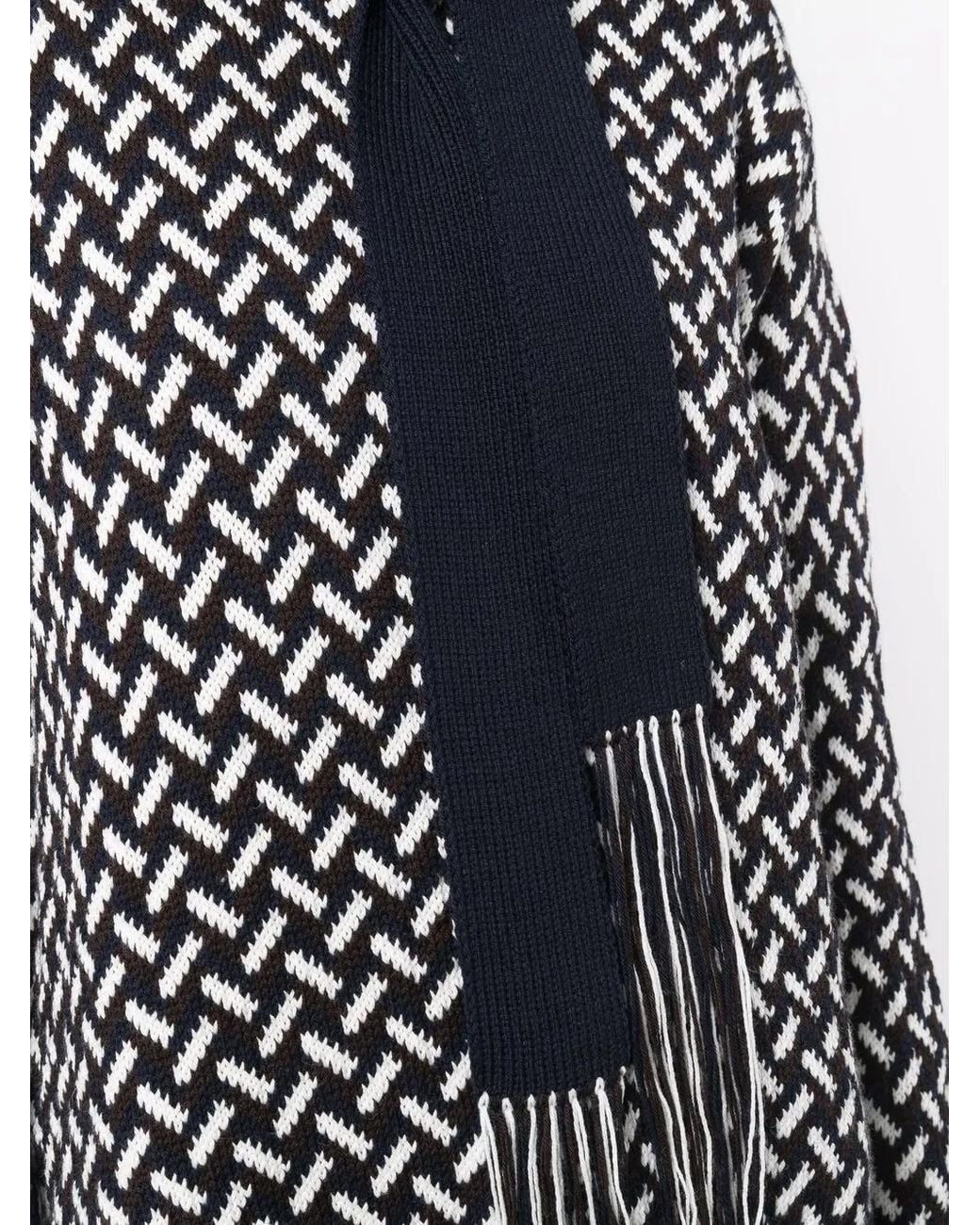 Jil Sander Black Scarf-Detail Wool Jumper