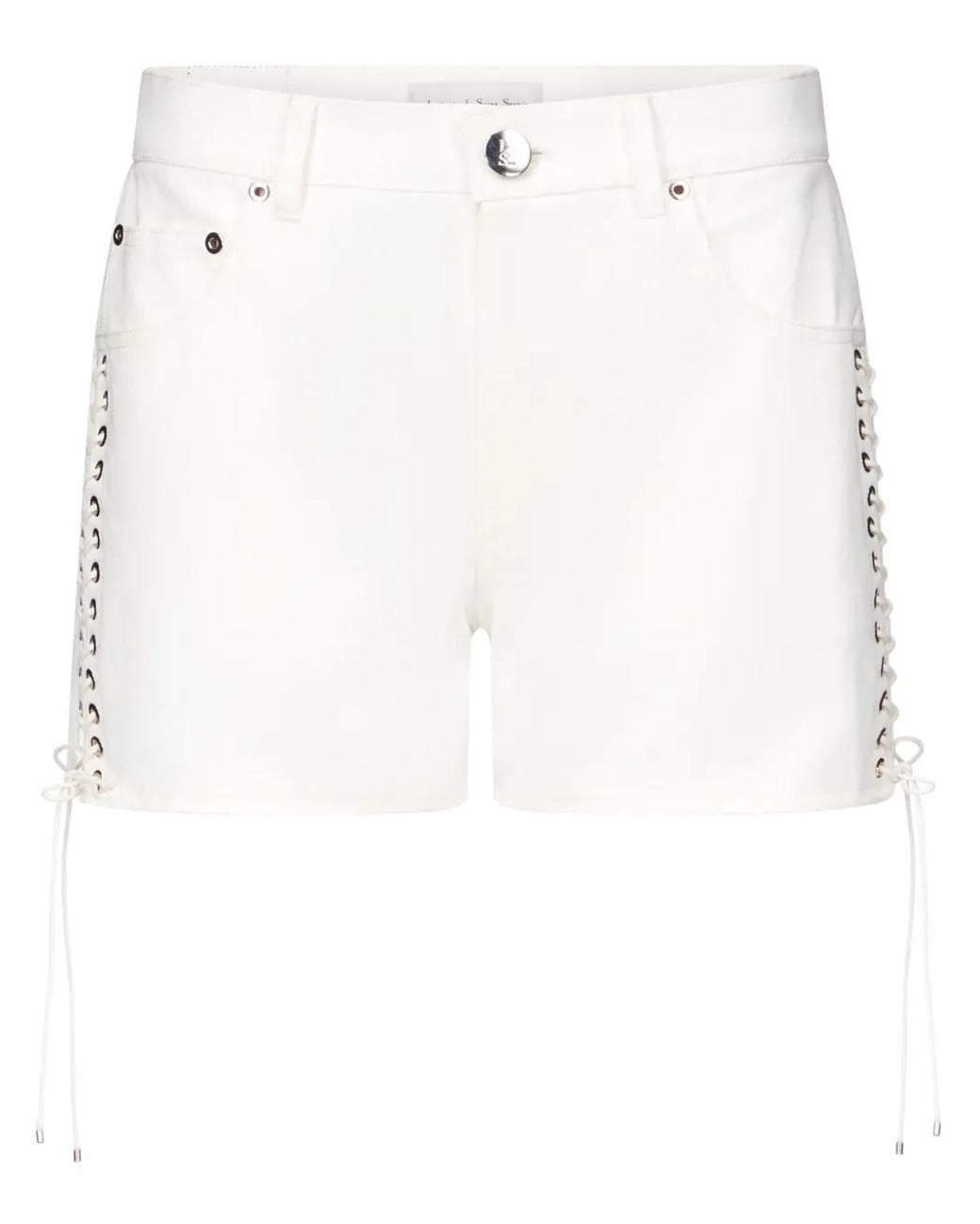 Bermudas Con Parche Del Logo Ludovic de Saint Sernin de color White