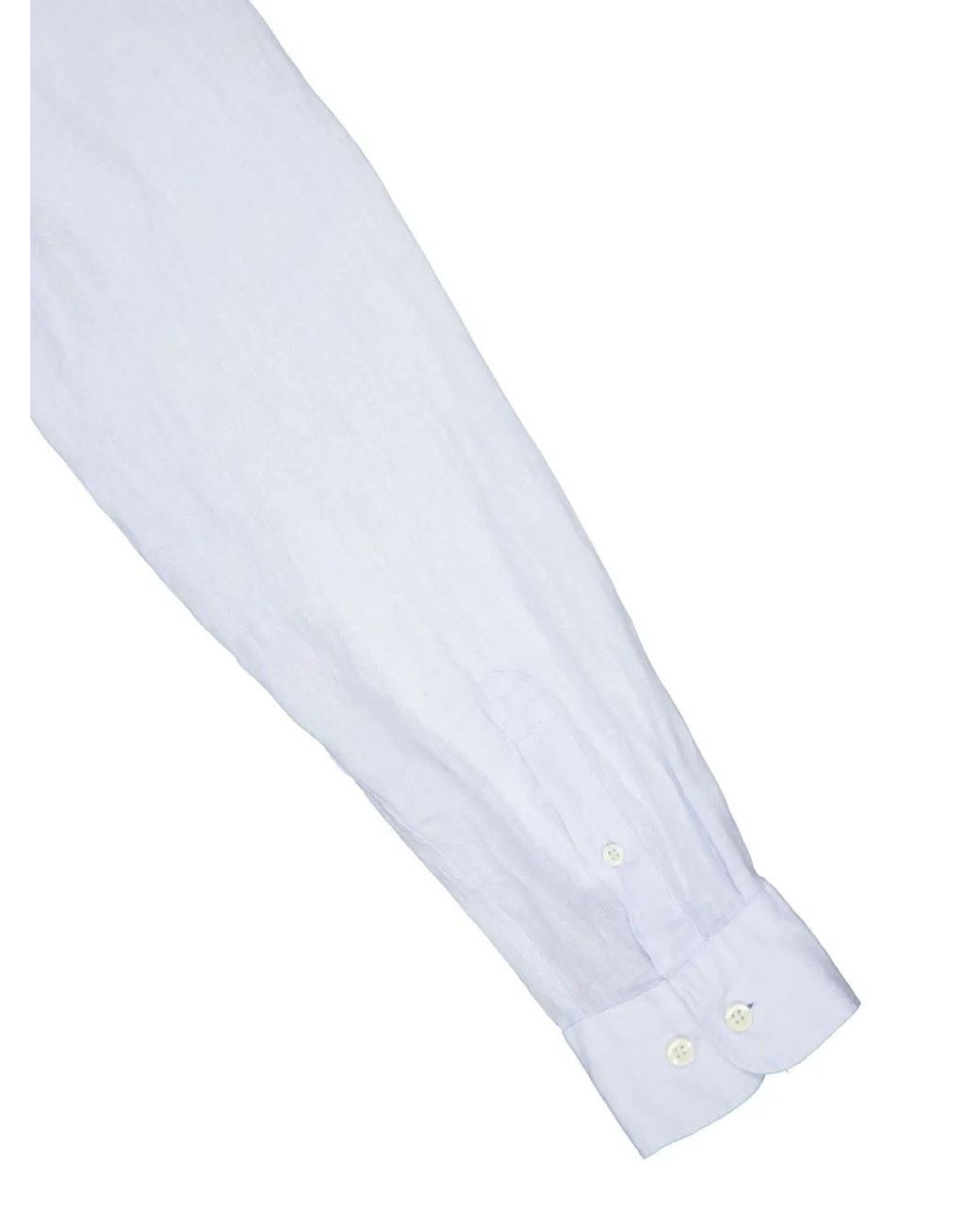 120% Lino Blue Linen Shirt for men