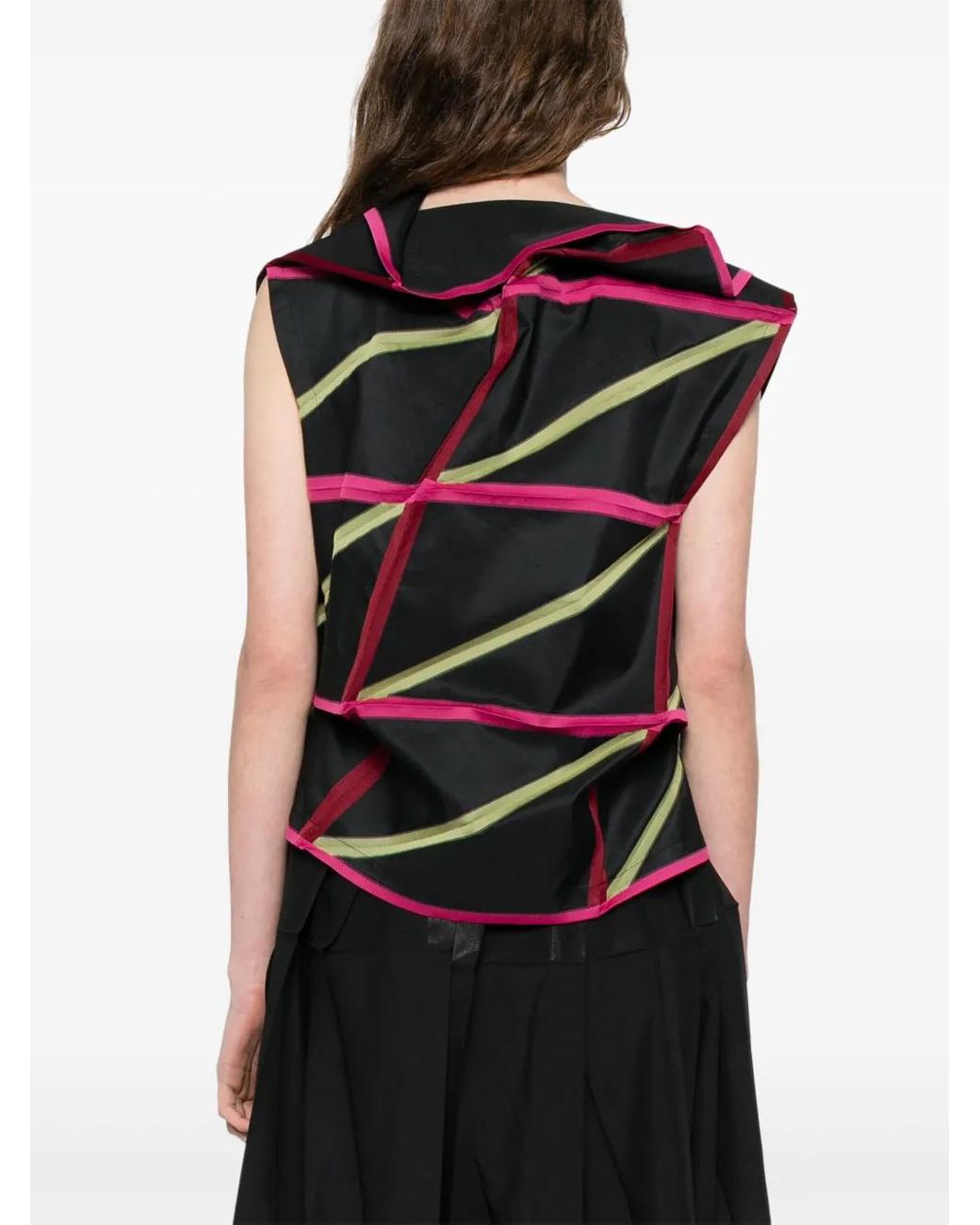 Issey Miyake Black Jacquard Top