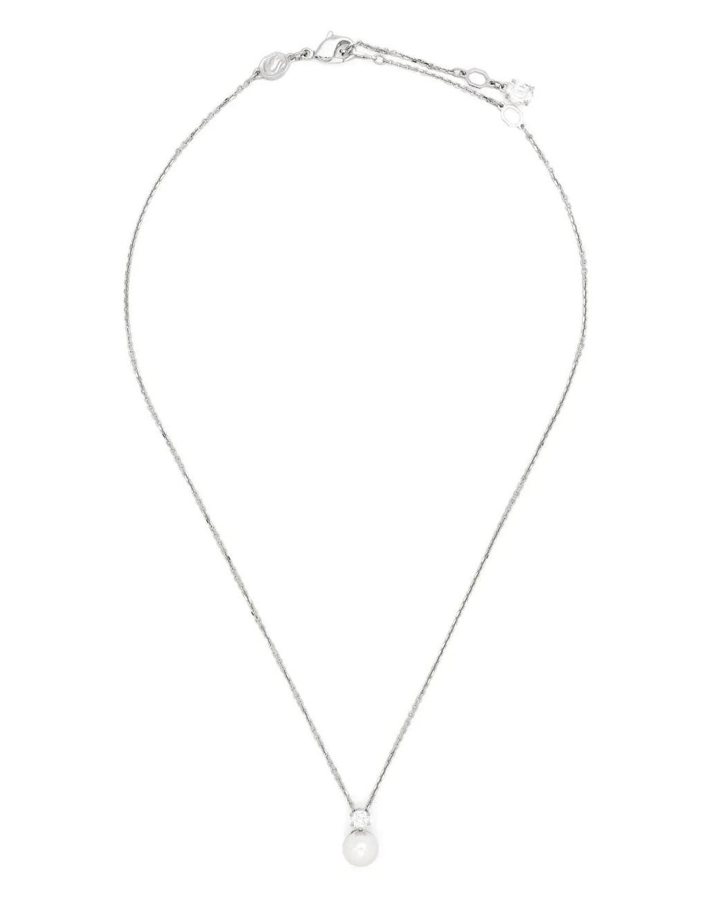 Swarovski White Matrix Pearl-Pendant Necklace