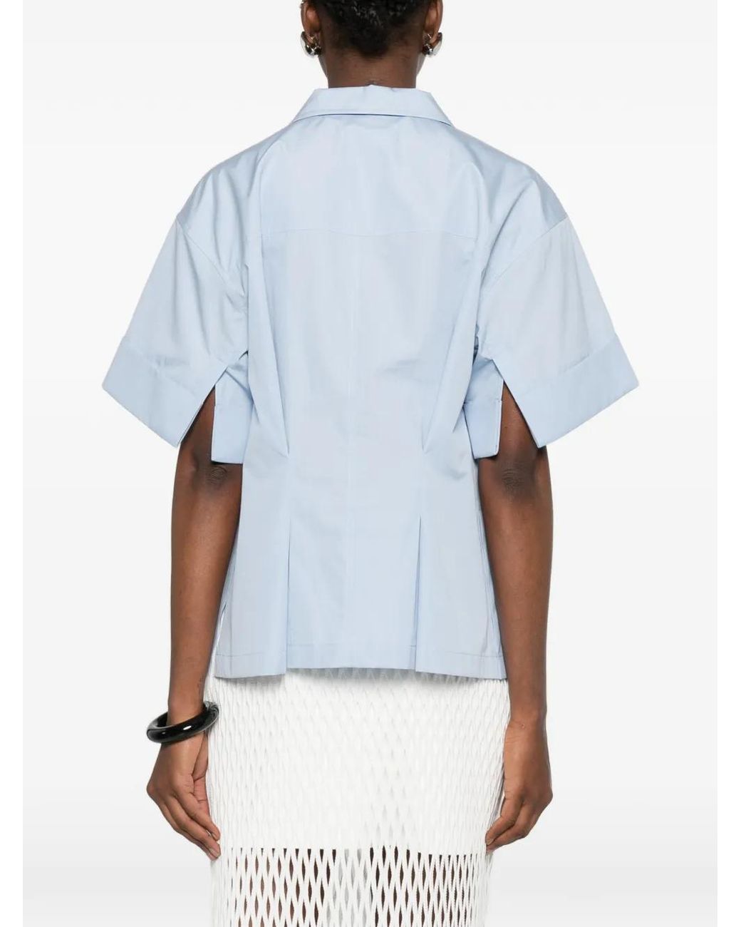 Jil Sander Blue Short-Sleeve Shirt