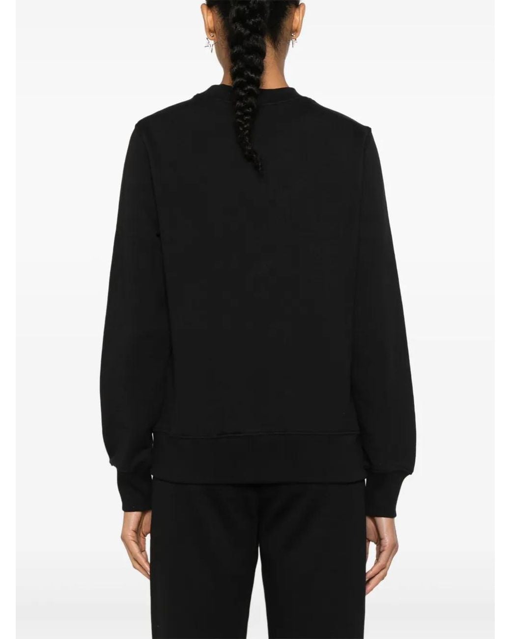 Versace Jeans Couture Black Logo-Embroidered Sweatshirt