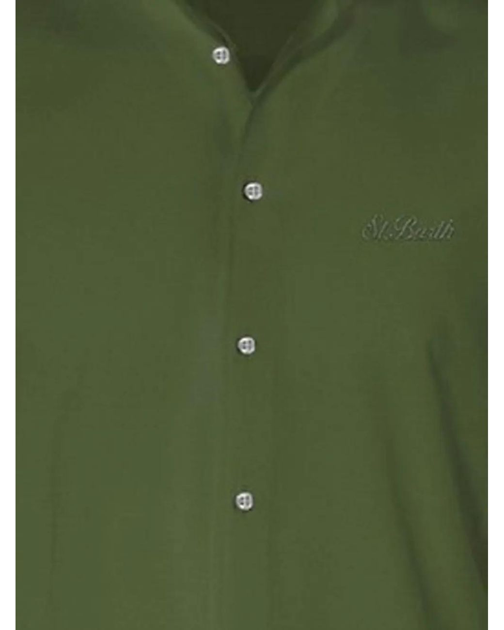 Mc2 Saint Barth Green Buttoned Shirt for men