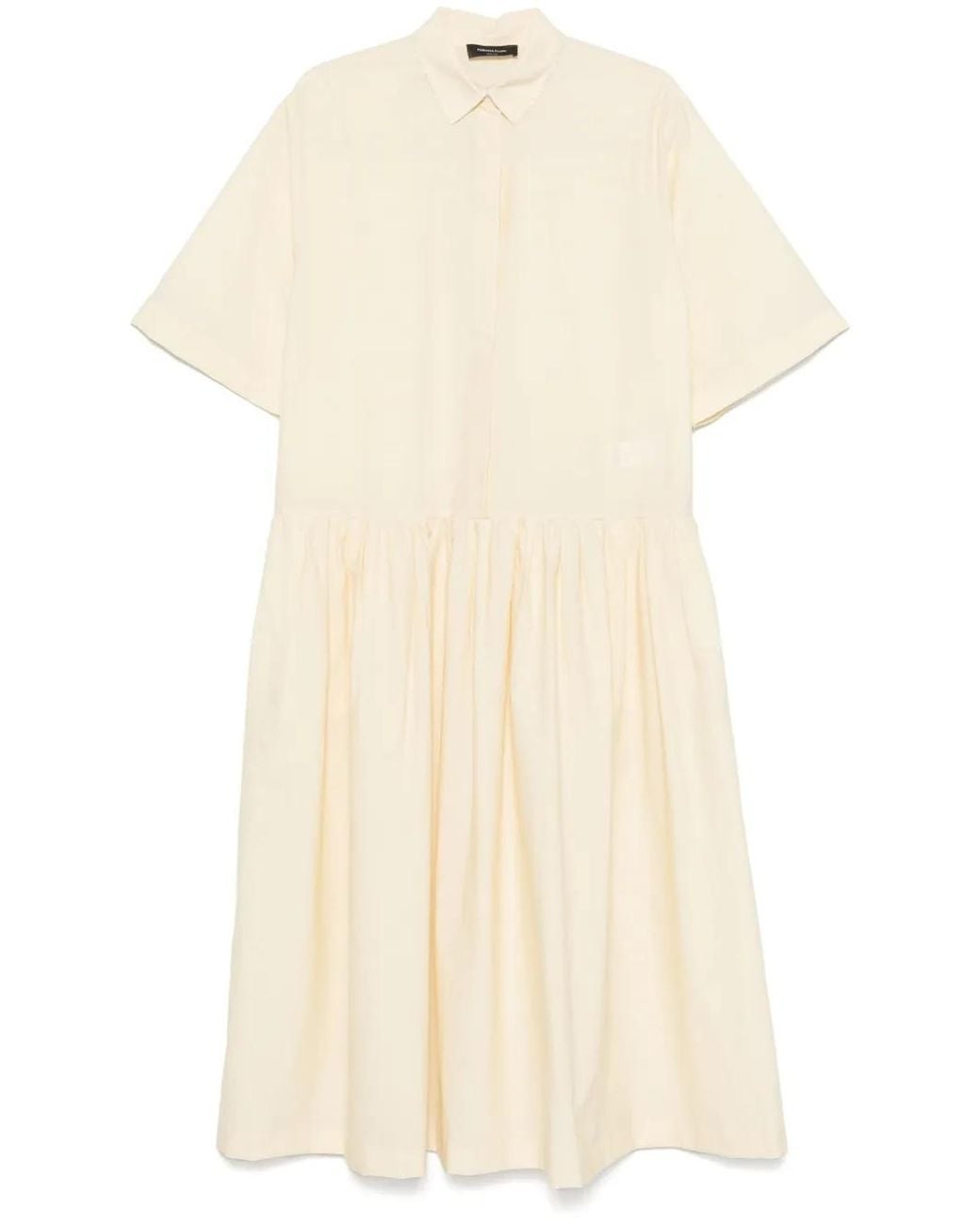 Fabiana Filippi Natural Poplin Midi Dress