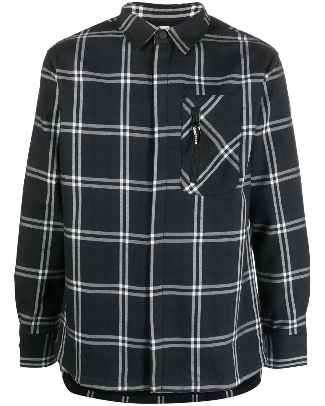 Rossignol Black Plaid Flannel Shirt for men
