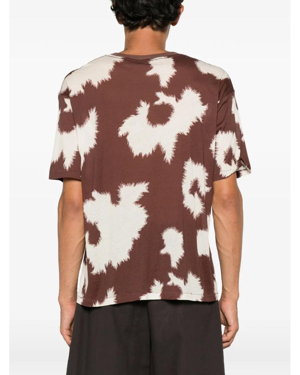 Bode Pink Cow-Print Logo-Embroidered T-Shirt for men