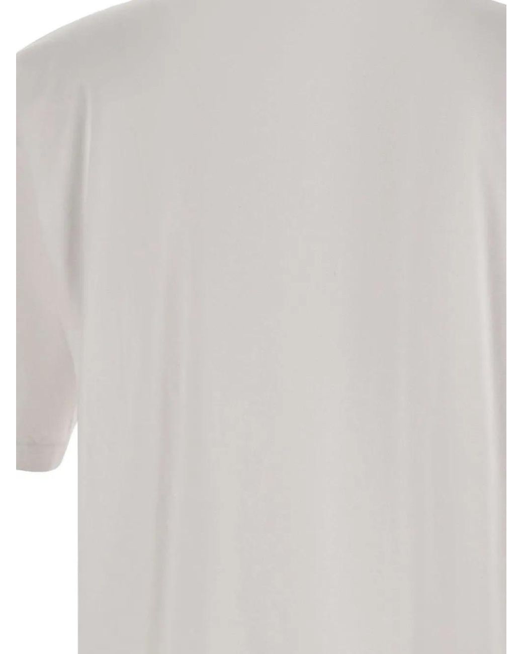 Aspesi White Crew-Neck Graphic T-Shirt for men