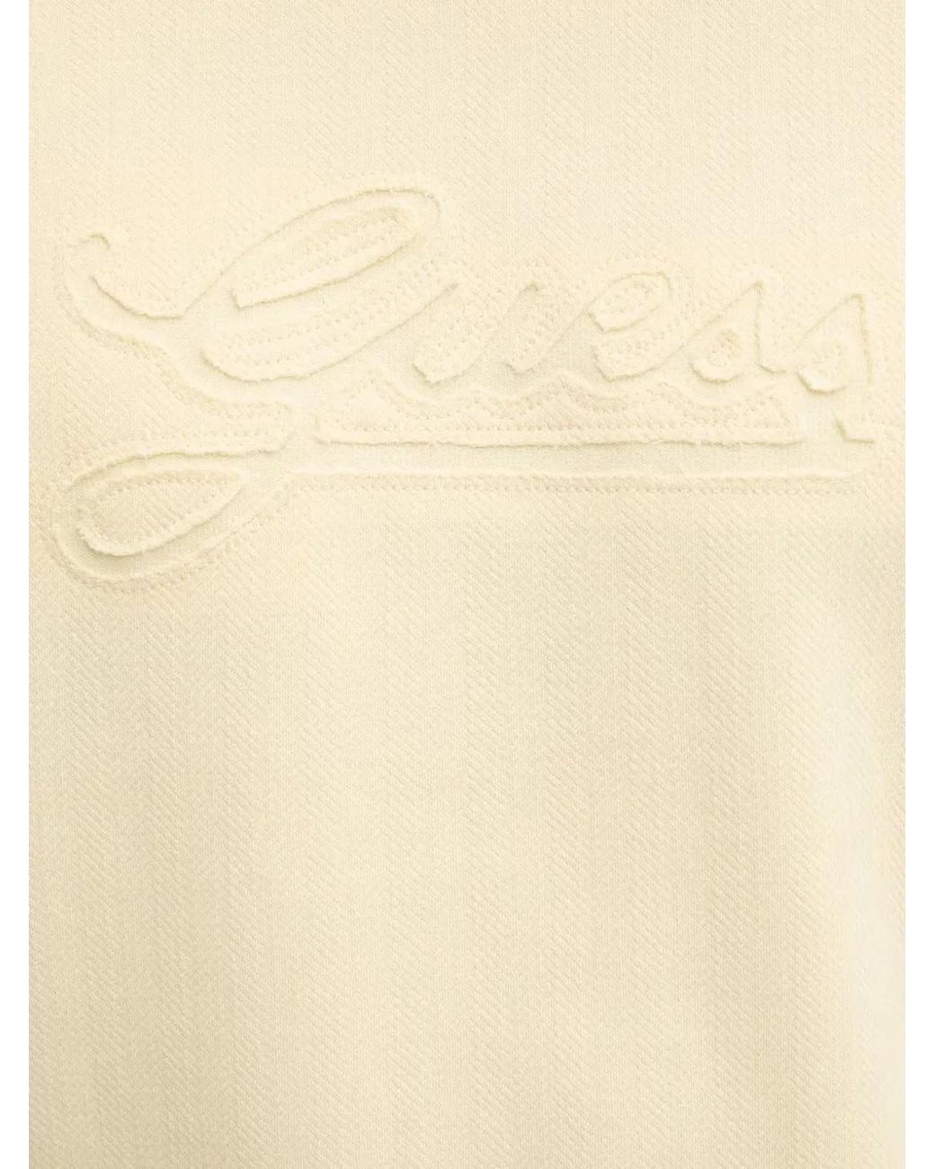 Guess Natural Embroidered Logo Sweatshirt for men