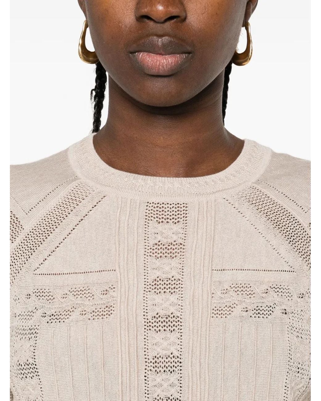 Ba&sh Philo Top Met Ringlets in het White