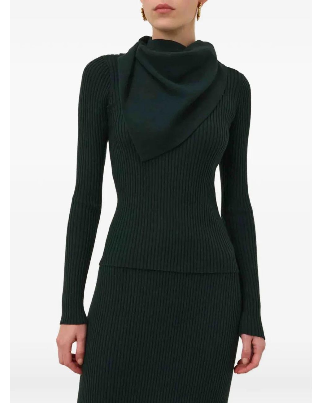 Zimmermann Black Pull Côtelé À Détail De Foulard