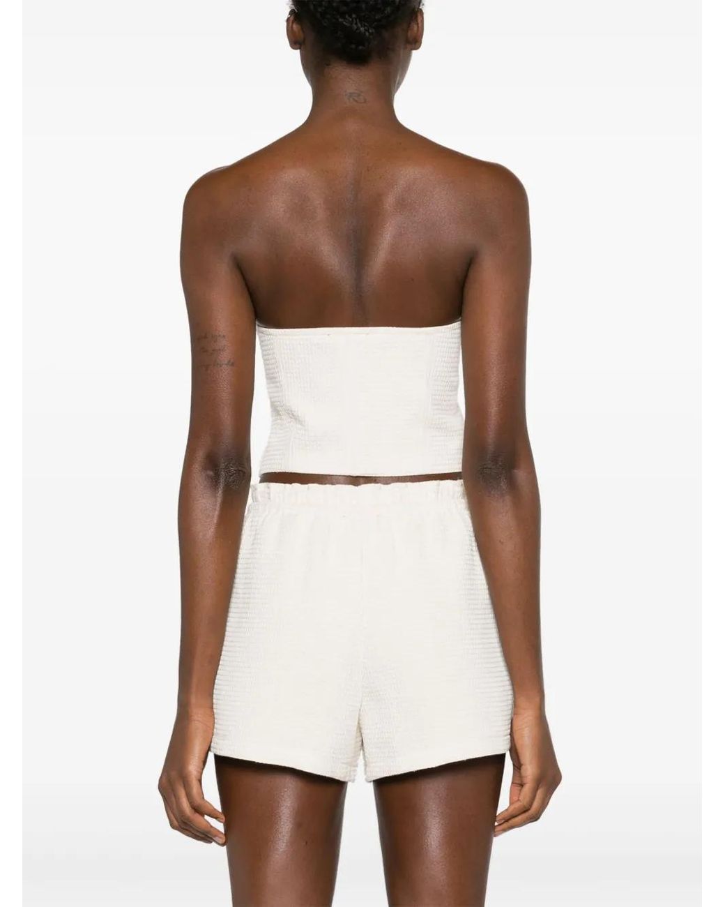 Forte_forte Cropped Top in het White