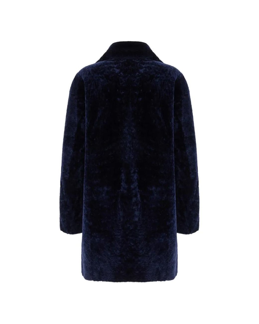 Aspesi Blue Long-Sleeve Buttoned Coat