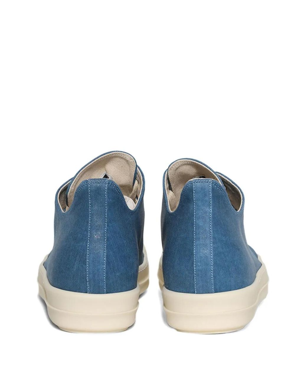 【Rick Owens】 Suede-trimmedデニムハイトップスニーカー Suede-trimmed denim high-top sneakers in black - Rick Owens