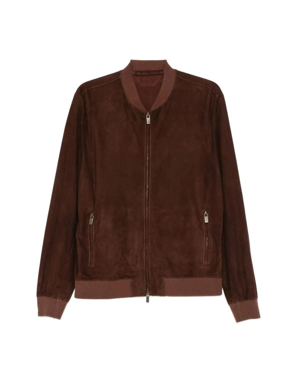 Salvatore Santoro Brown Suede Bomber Jacket for men