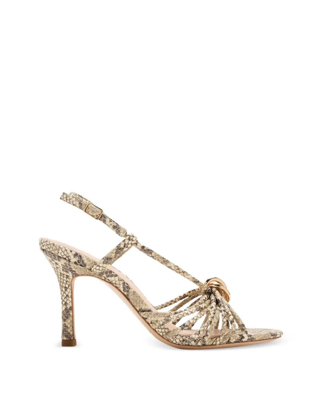 Loeffler Randall Metallic Mareka Snake-Effect Sandals