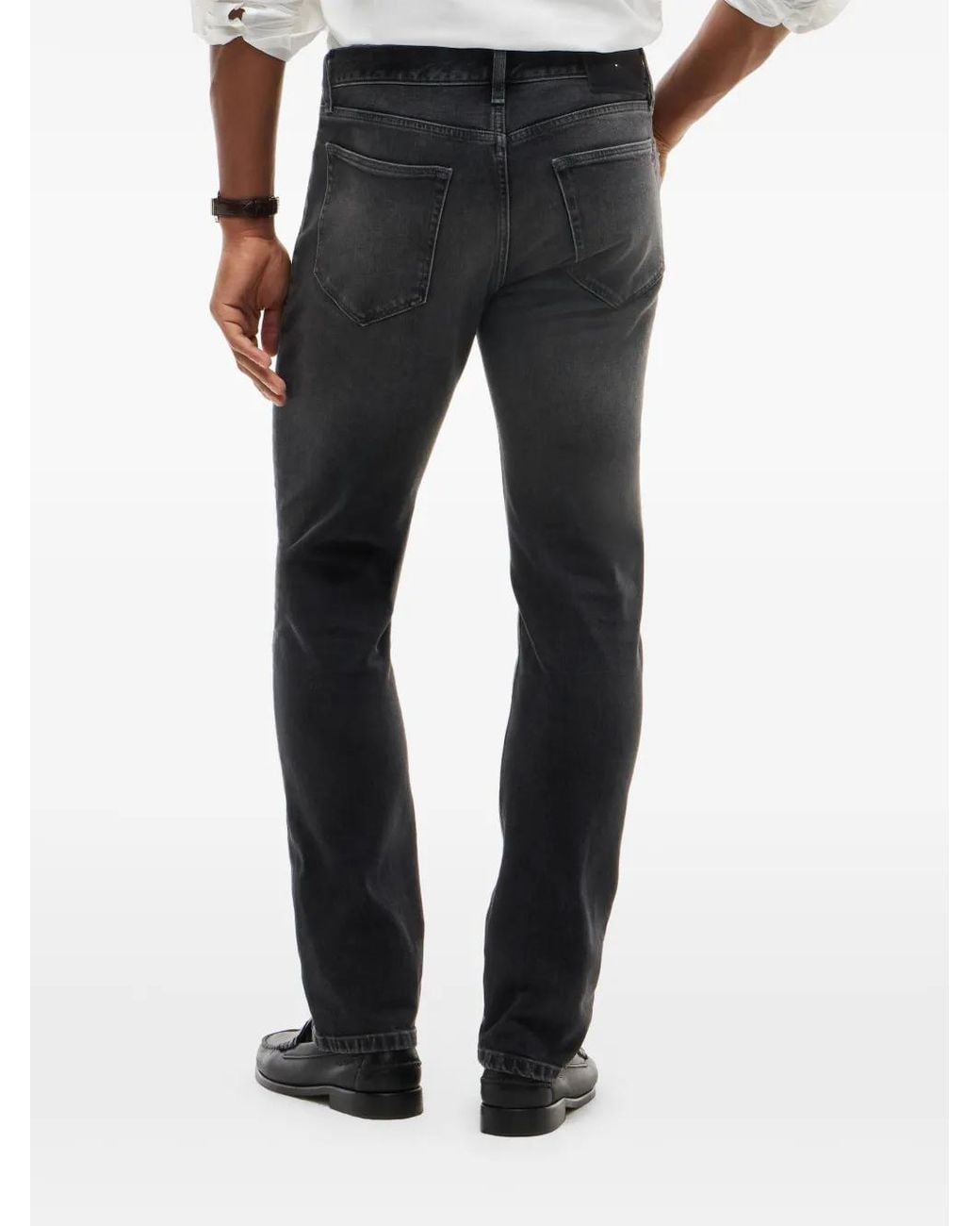 Tommy Hilfiger Black Faded-Effect Slim-Fit Jeans for men
