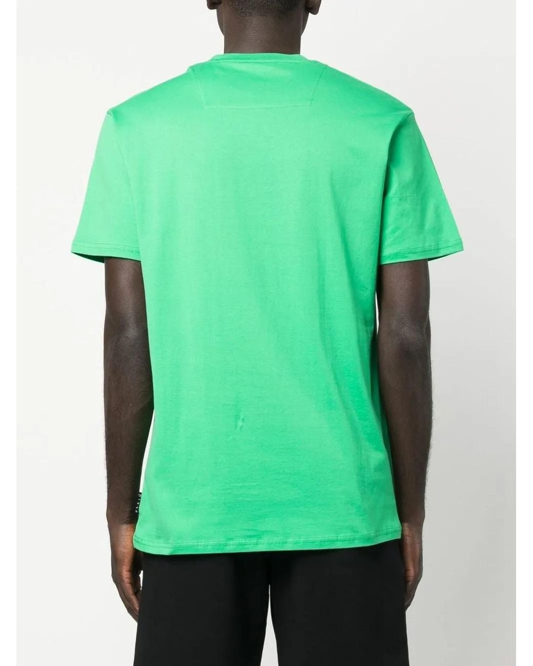 Philipp Plein Green 'Gothic Plein' Round-Neck T-Shirt for men