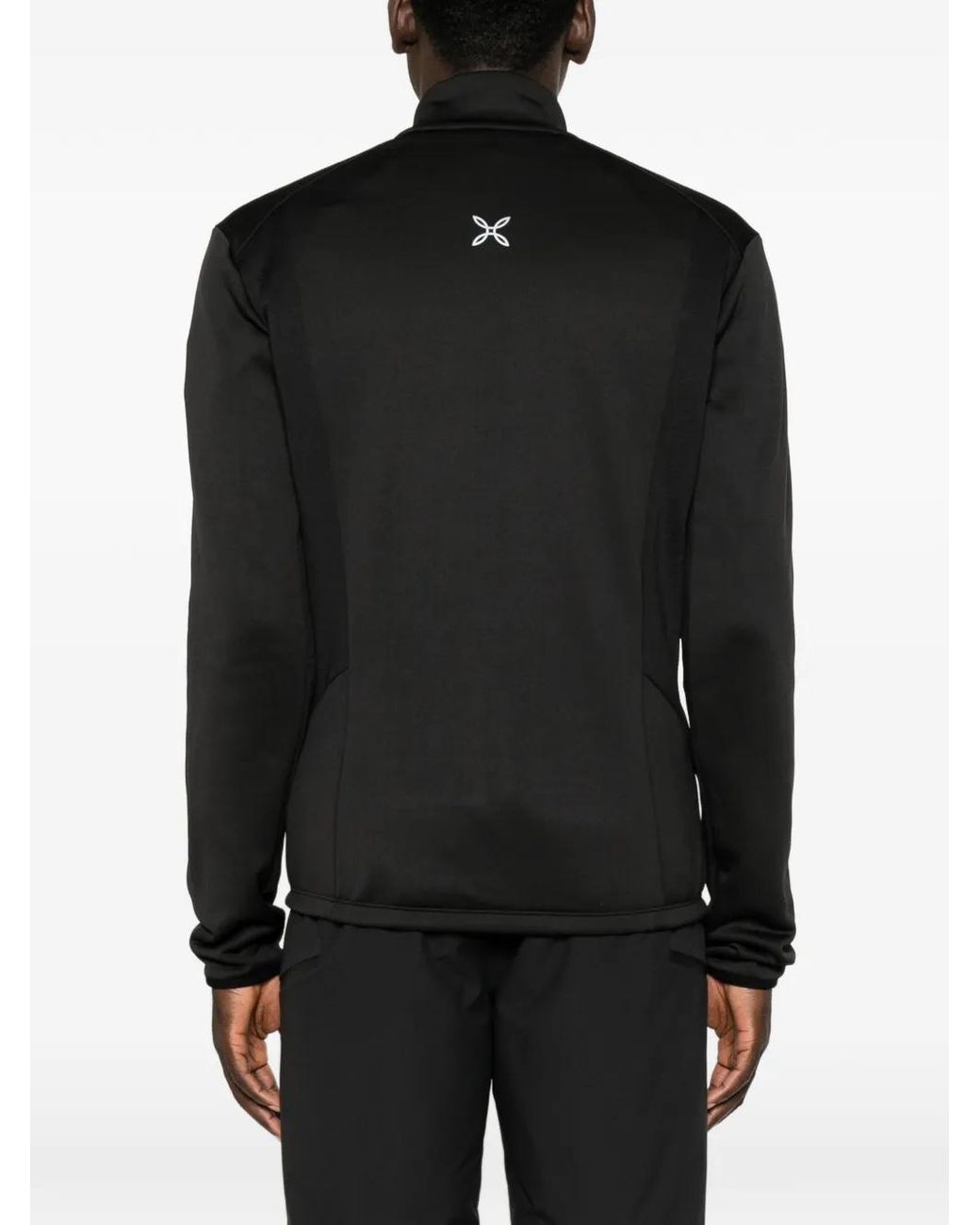 Montura Black Logo-Print Zip-Up Sweatshirt