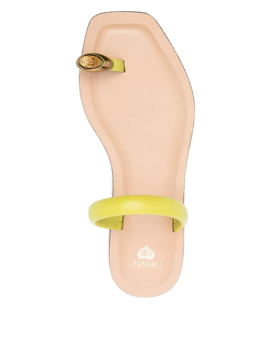 Twinset White Rhinestone-Embellished Sandals