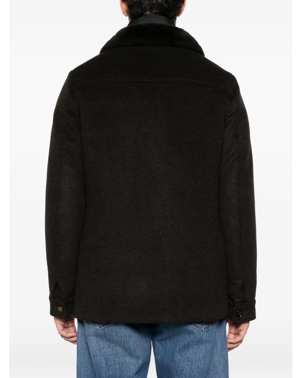 Moorer Black Layered Jacket for men