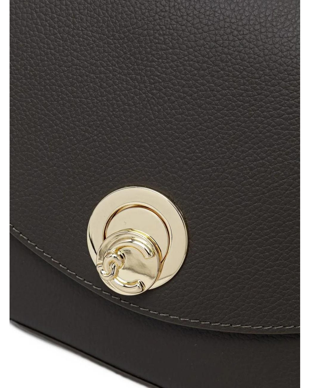 Coccinelle Black Medium Nikla Grained Shoulder Bag
