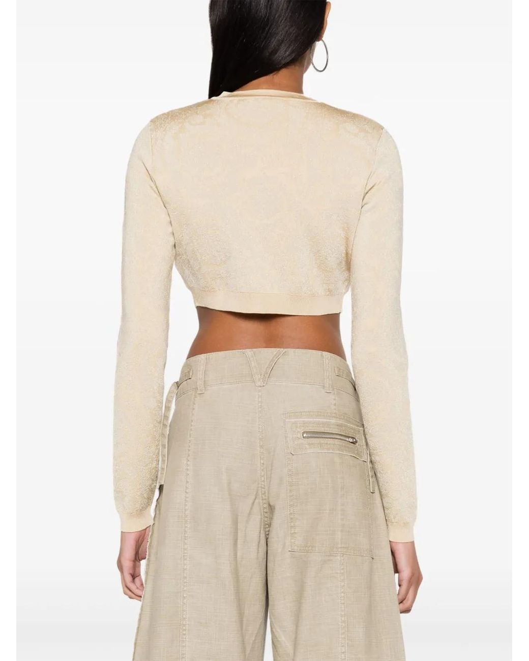 Versace Natural Viscose Short Cardigan