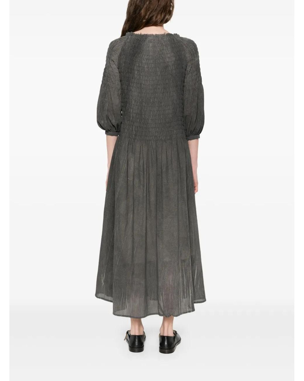 A Tentative Atelier Gray Silk Dress