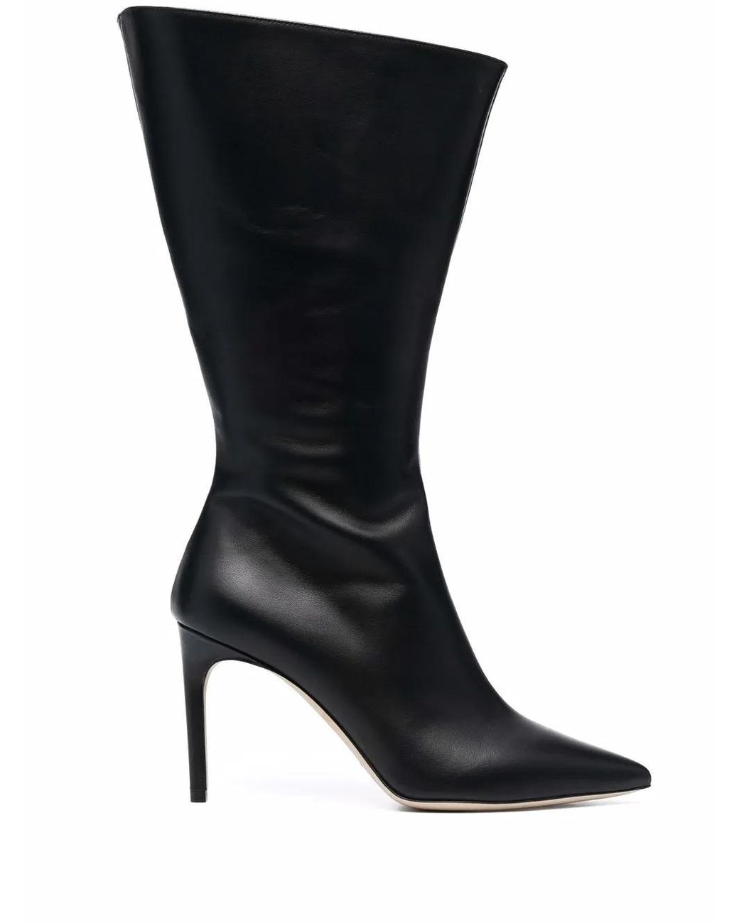 Giannico Black Victoria Leather Boots