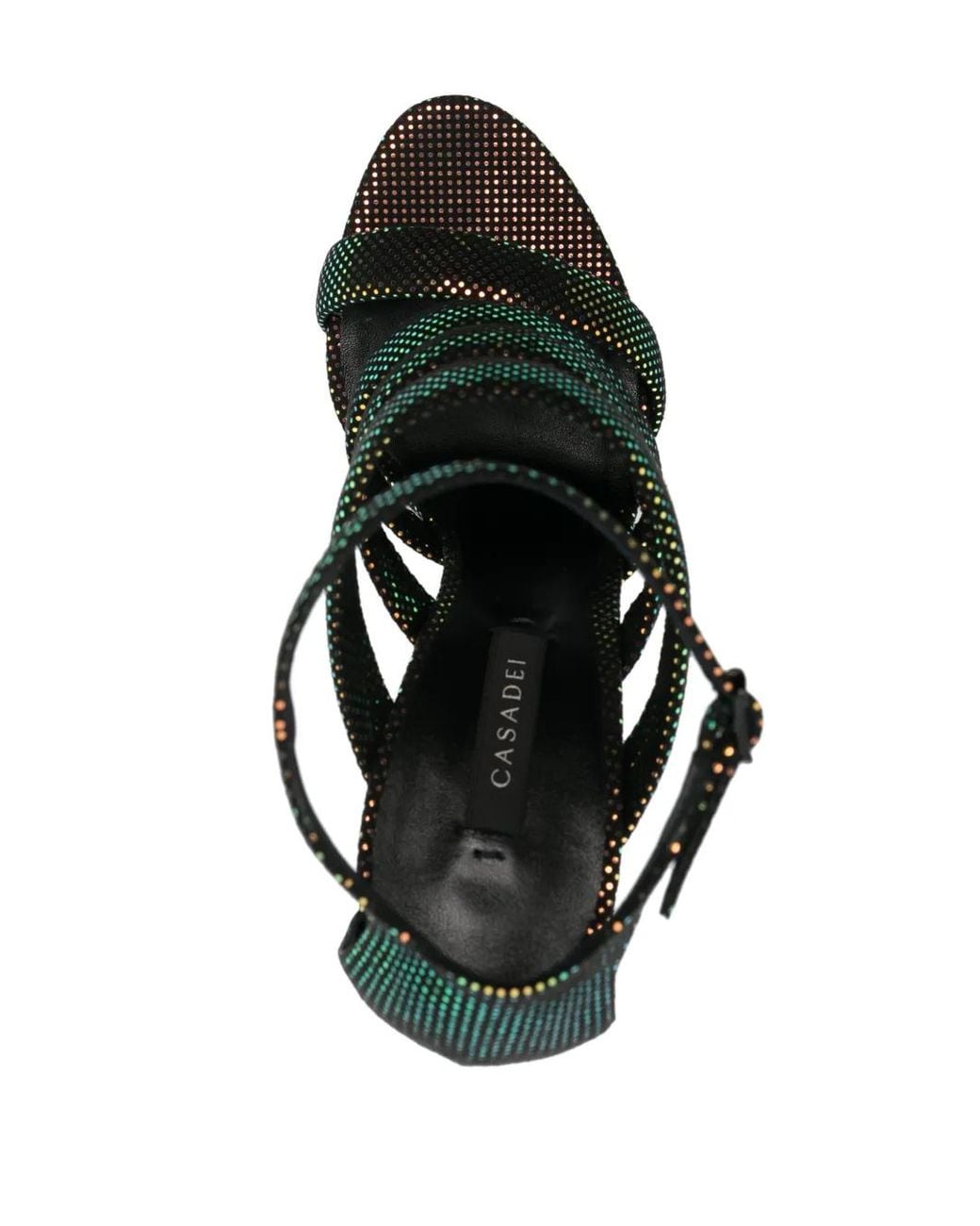 Casadei Black Aurora Boreal 130Mm Heel Sandals