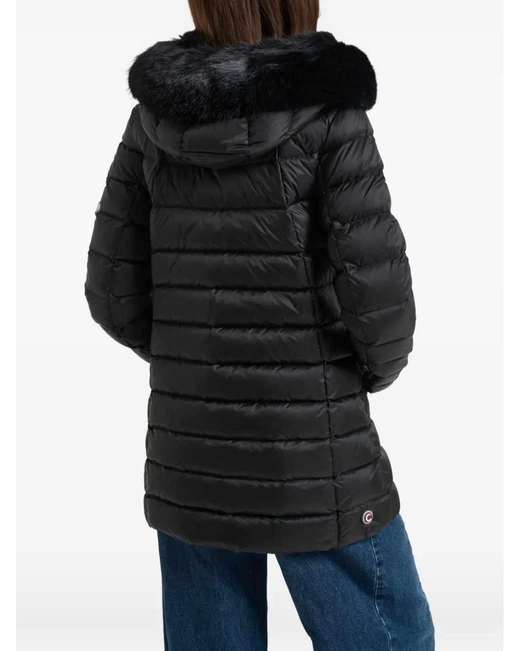 Colmar Black Quilted Singke-Breasted Coat