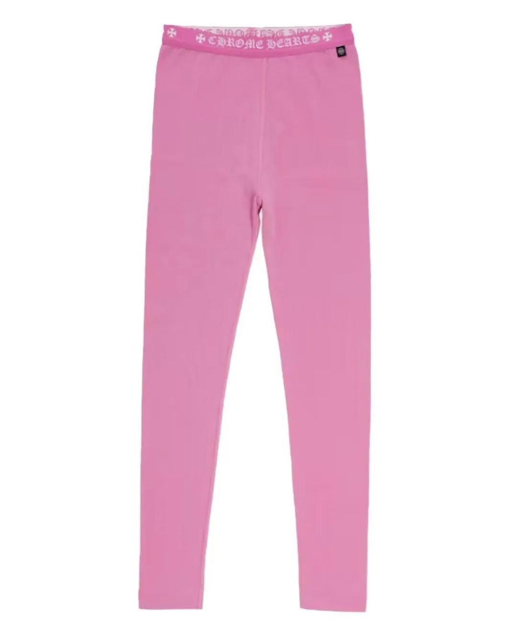 Chrome Hearts Pink Logo-Detail Leggings