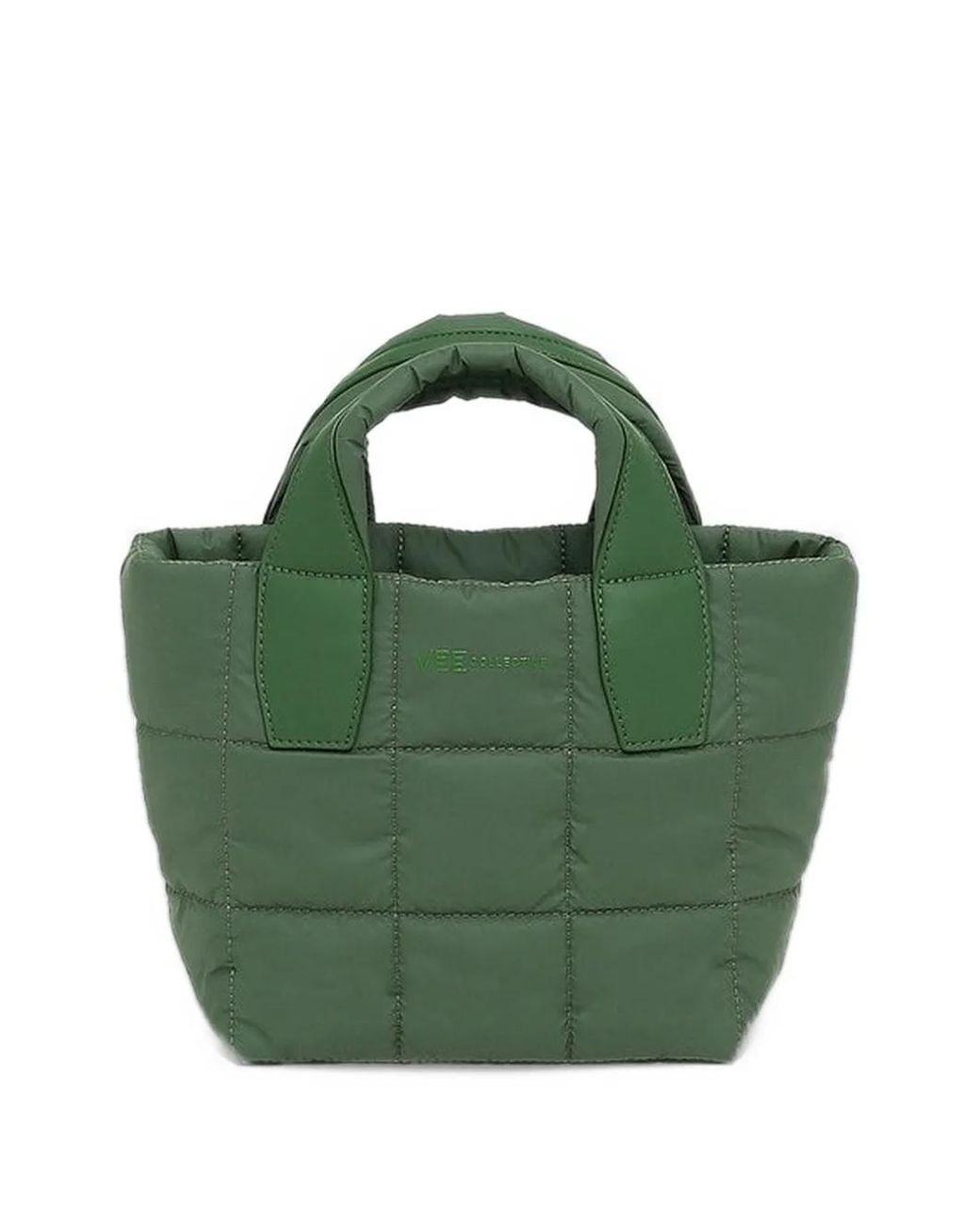 VEE COLLECTIVE Green Mini Porter Quilted Tote Bag