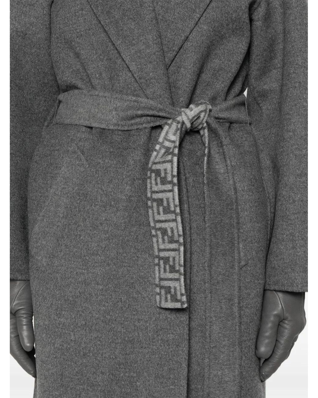 Fendi Gray Wool Coat