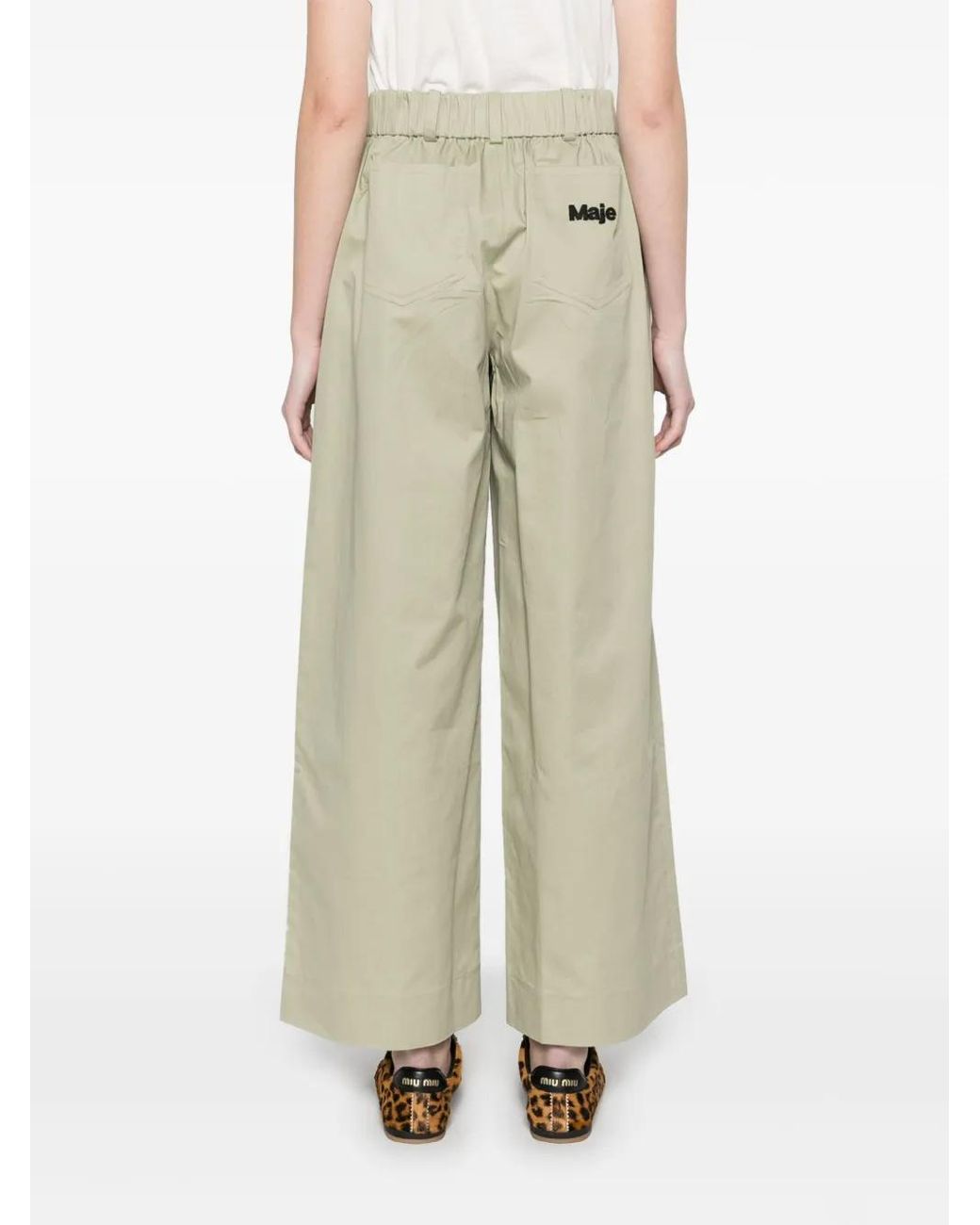 Maje White Cargo Trousers