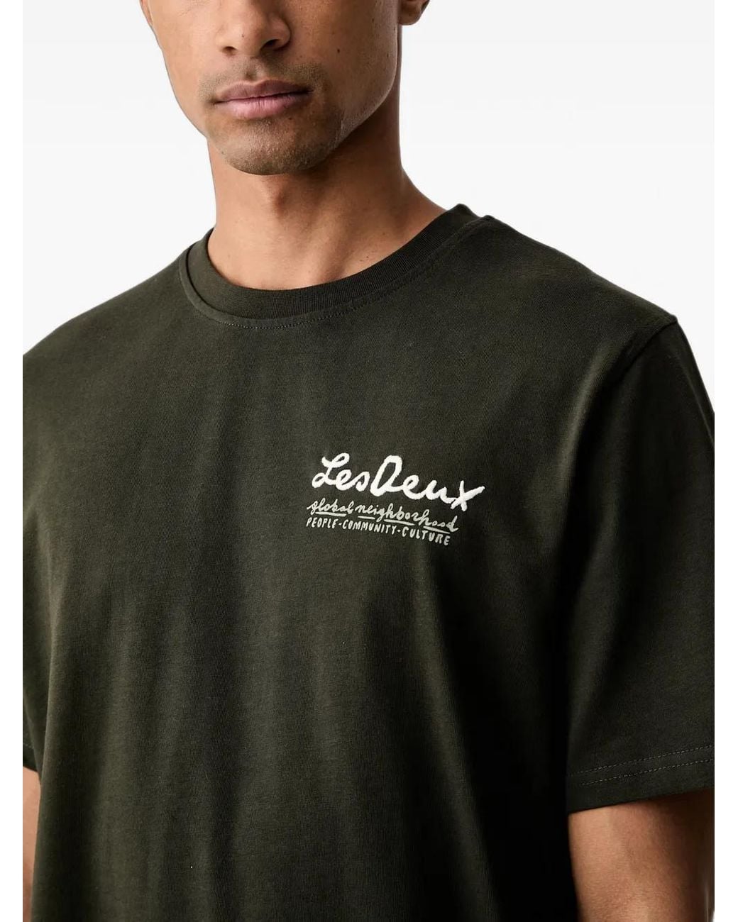 Les Deux Black Rural Graphic-Print T-Shirt for men