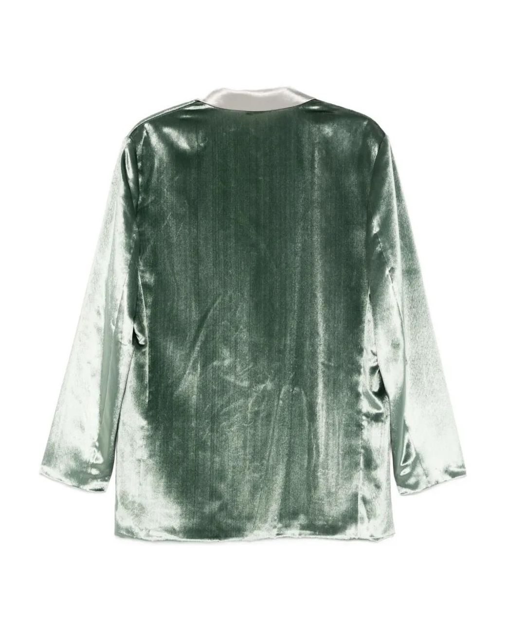 Alberta Ferretti Green Double-Breasted Blazer
